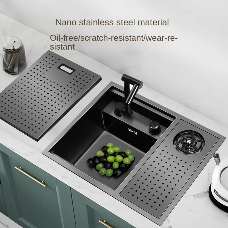 

Foldable Stainless Steel Kitchen Sink with Cover, Perfect for RV and Small Kitchen