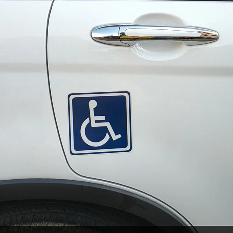 N229# 10CM/13CM/15CM/17CM Disabled Sign Disability Mobility Car Parking Car Sticker Decal Car Accessories Pegatinas Para Coche