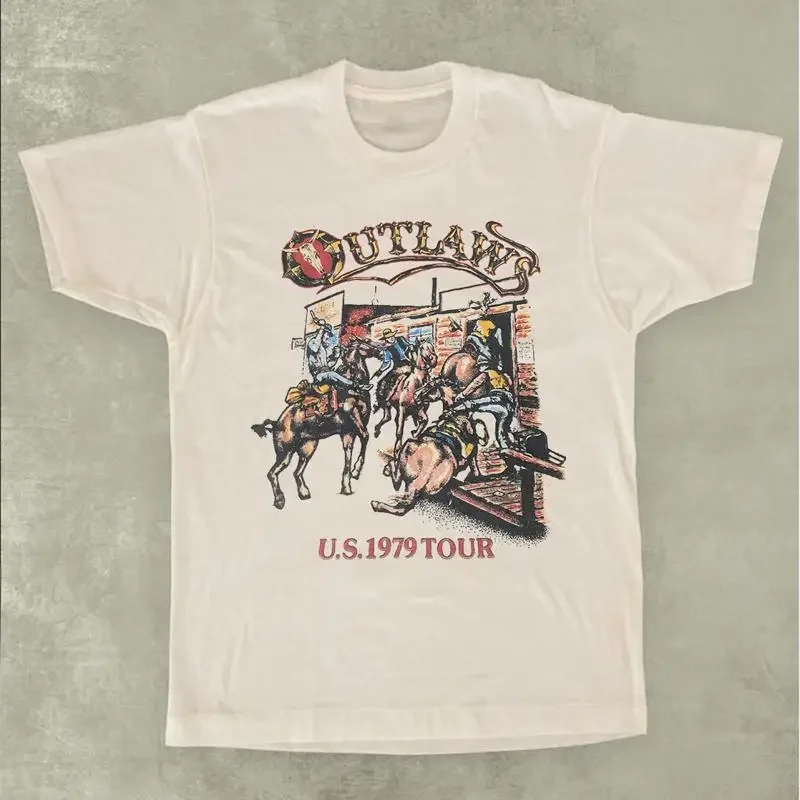 Outlaws Band Bring It Back Alive Tour Short T Shirt AdulT QX602