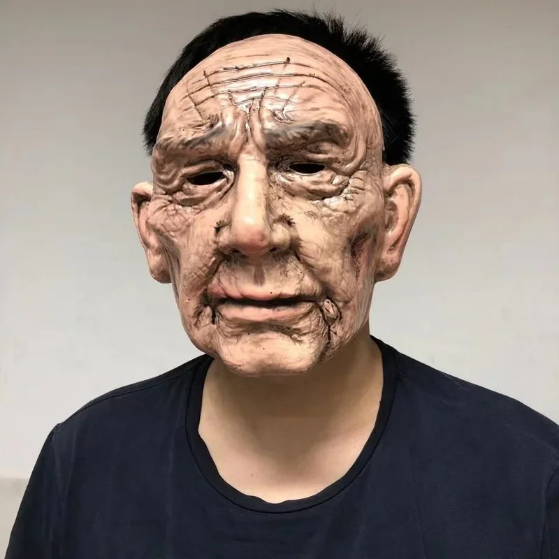 Old Men Old Women Head Masks PVC Half Face Funny Cosplay Mask Fancy Dress Grimace Party Costume Masque Halloween Cosplay Mask