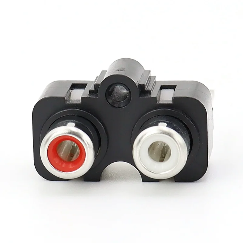 (10pcs) AV socket, vertical plug-in single-core socket for audio and video connection, lotus socket, two-hole red and white sock