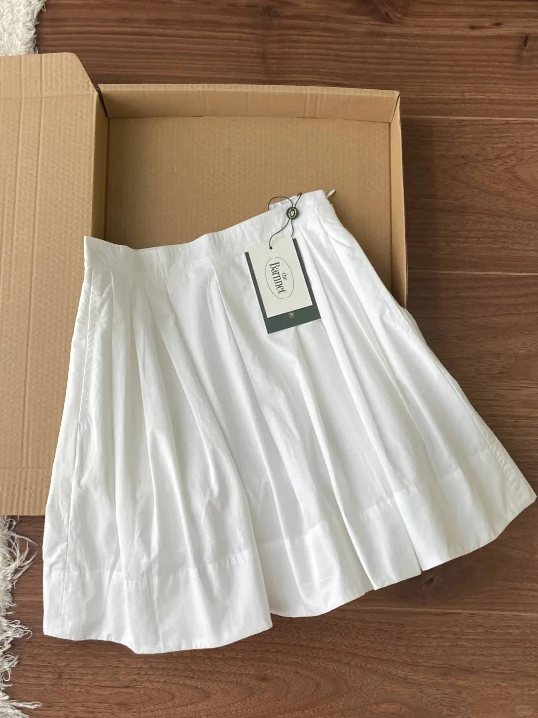 

Arnnet Eight Milk Pleated Skirt Fluffy Slimming High Waist Cotton Color A-Line Skirt for Women Summer Faion