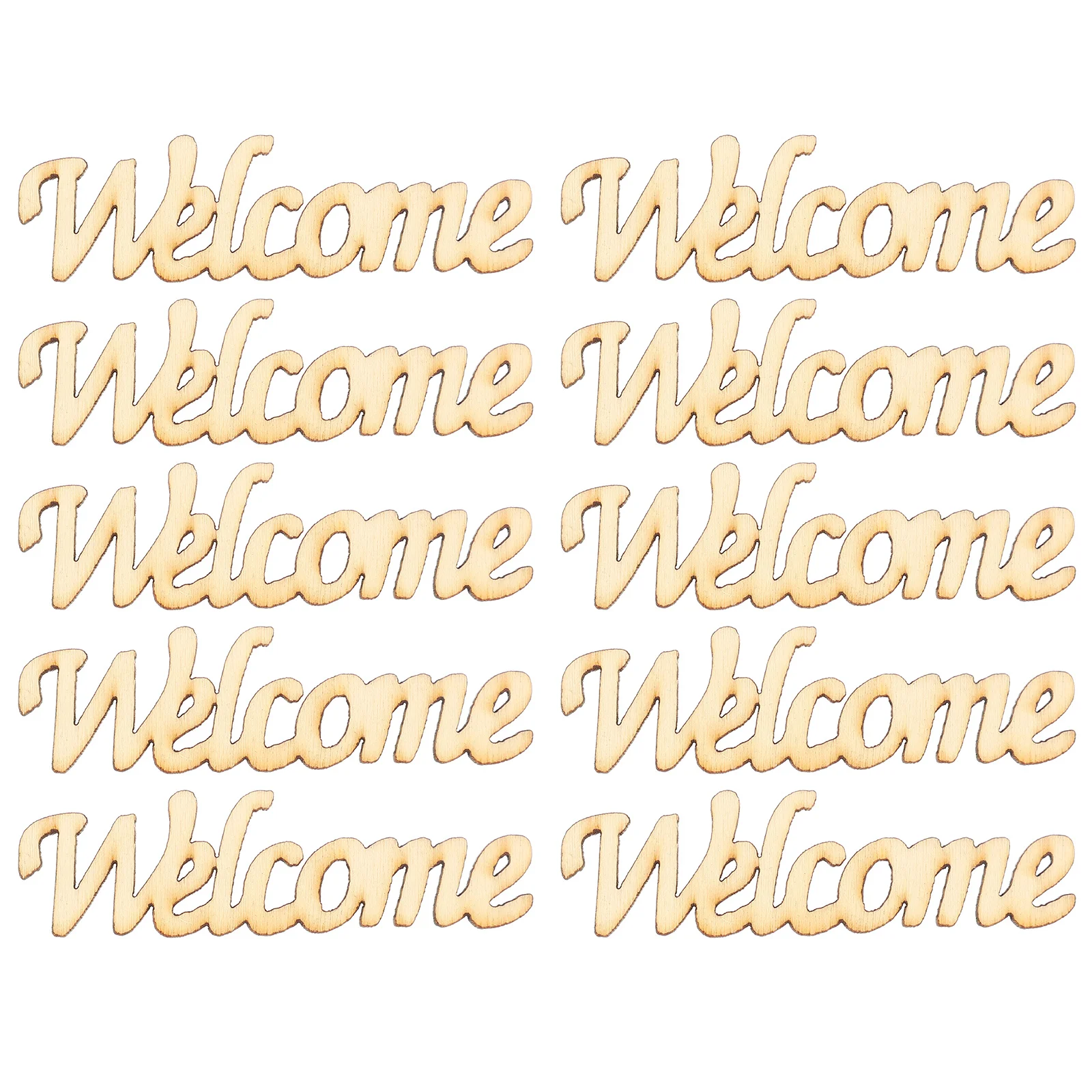 

30Pcs Wood Welcome Cutout Slices DIY Craft Wedding Party Christmas Staircase Hanging Ornaments Wood Chip Hanging Craft