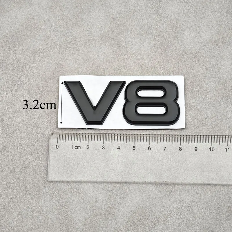 ثلاثية الأبعاد المعادن V8 سيارة الخلفي الجذع ملصق شعار شارة الشارات لبنز AMG BMW مازدا شيفروليه سكودا فورد أوبل أودي فولفو اكسسوارات