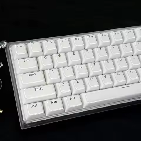 White Jelly Key Cap Top Print Hollow Characters DIY Custom Keycaps for MX Switch 60% 75% TKL 96% 100% Layout Mechanical Keyboard