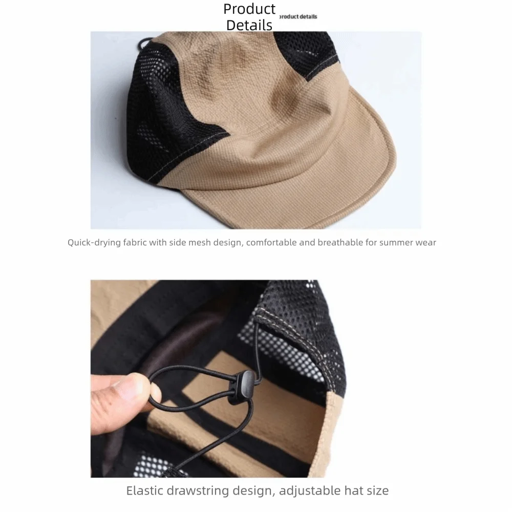 

Japanese Short Brim Baseball Cap Breathable Quick-drying Mesh Sun Hat UV Protection Casual 5 Panel Hat Men Women