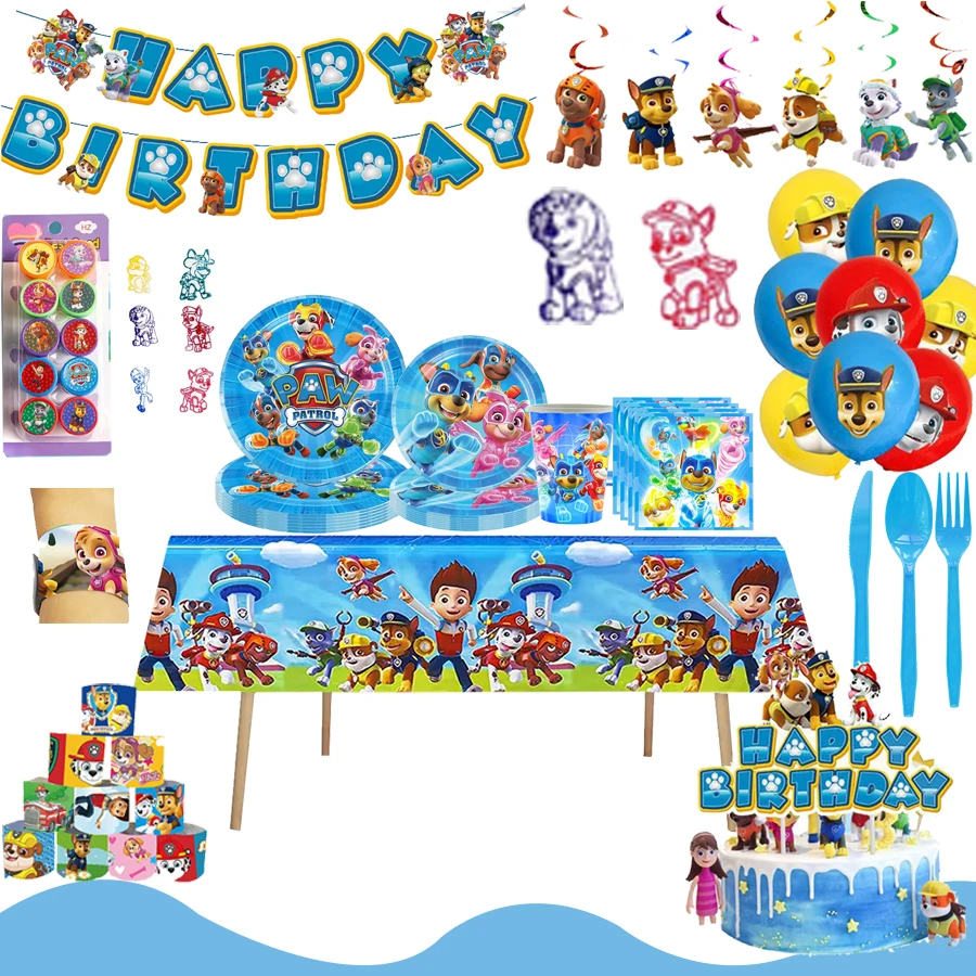 

Щенячий патруль, принадлежности для украшения дня рождения, вечерние сувениры, чашки для воды, тарелки, посуда, нож, вилка и ложка, посуда и принадлежности для вечеринки