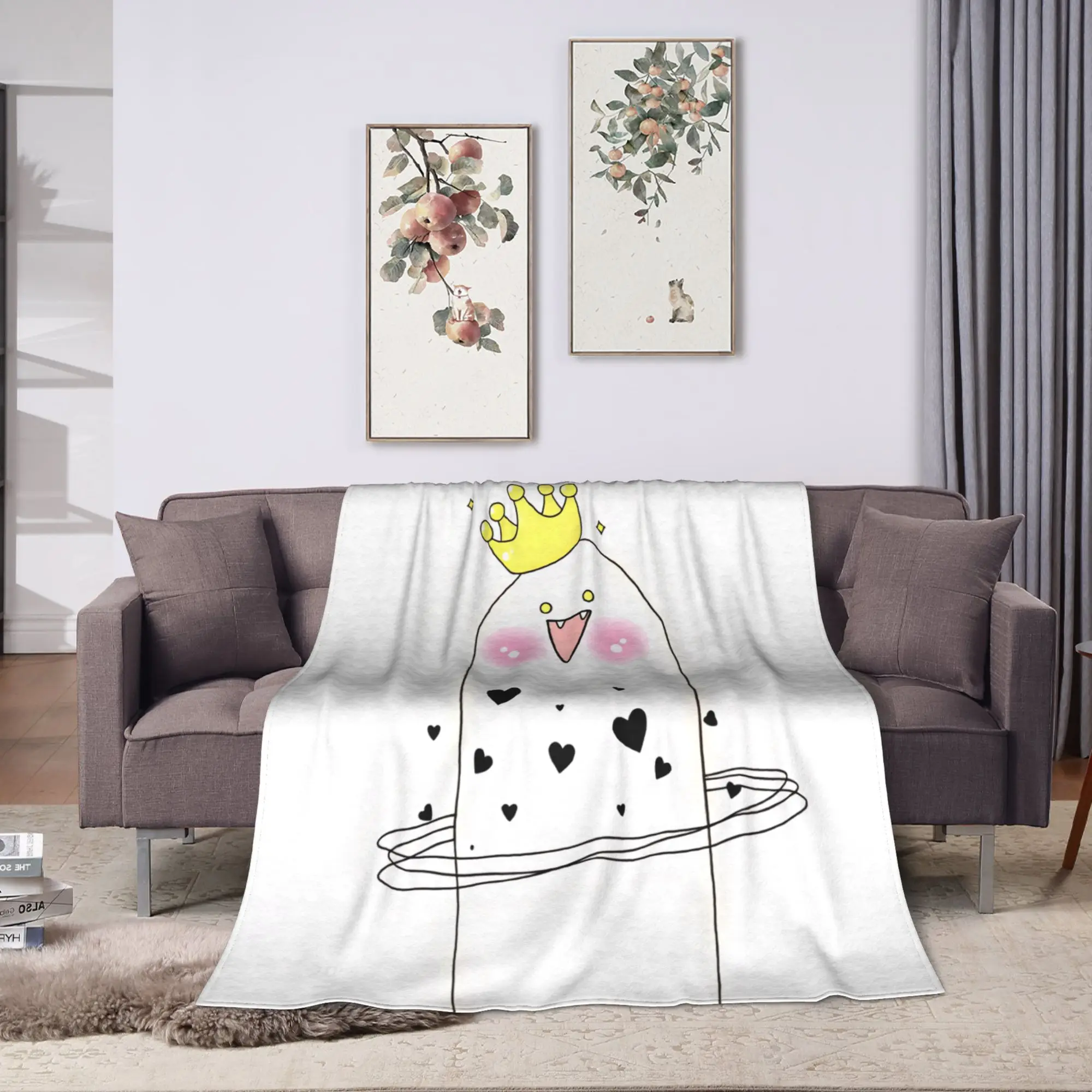 L-Lightsaber BL Manhwa Blankets Adults  Flannel Throw Blanket For Living Room Soft Cozy Custom Quality Bedspread Gift