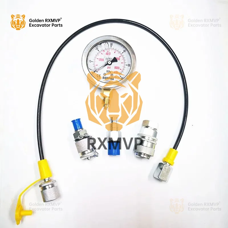 Fit For Jcb Caterpillar C/at Excavator Quick Connector Pressure Gauge Pressure Test Hose Connector Hydraulic Pump Test Connector