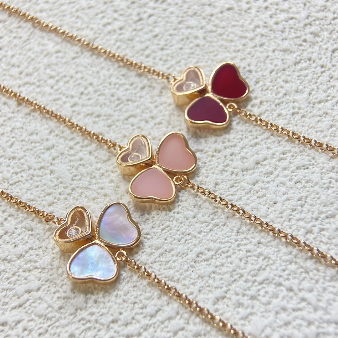 

2025 new Fritillaria lens shamrock bracelet unique simple light luxury bracelet for women's exquisite high-quality jewelry gifts