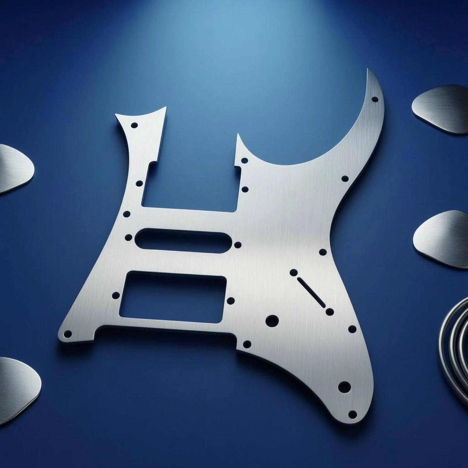 Electric Guitar Pickguard Aluminum Alloy Metal Guitar Pickguard Musical Instrument Part Oxidized Finish Baked Painted view 3