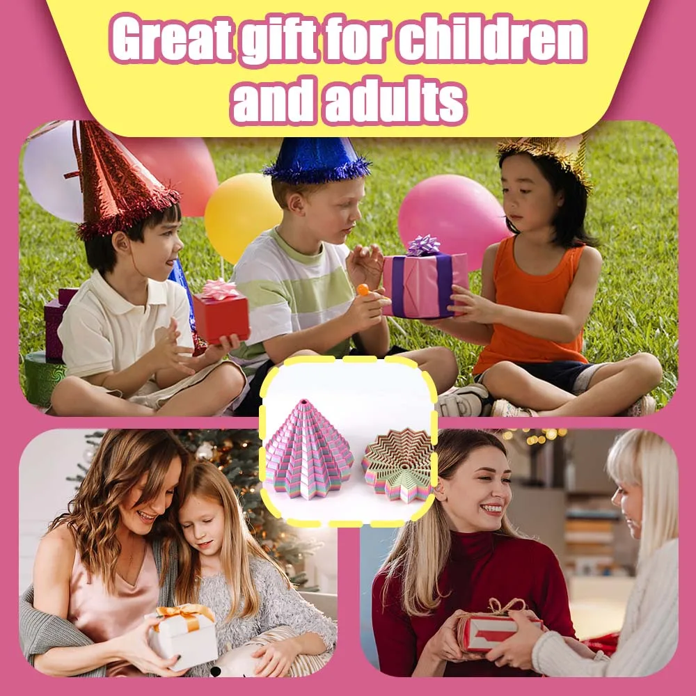 Giocattolo antistress stampato in 3D Giocattolo puzzle con torre di ravanello a forma di fiore Giocattolo antistress Fidget Stack