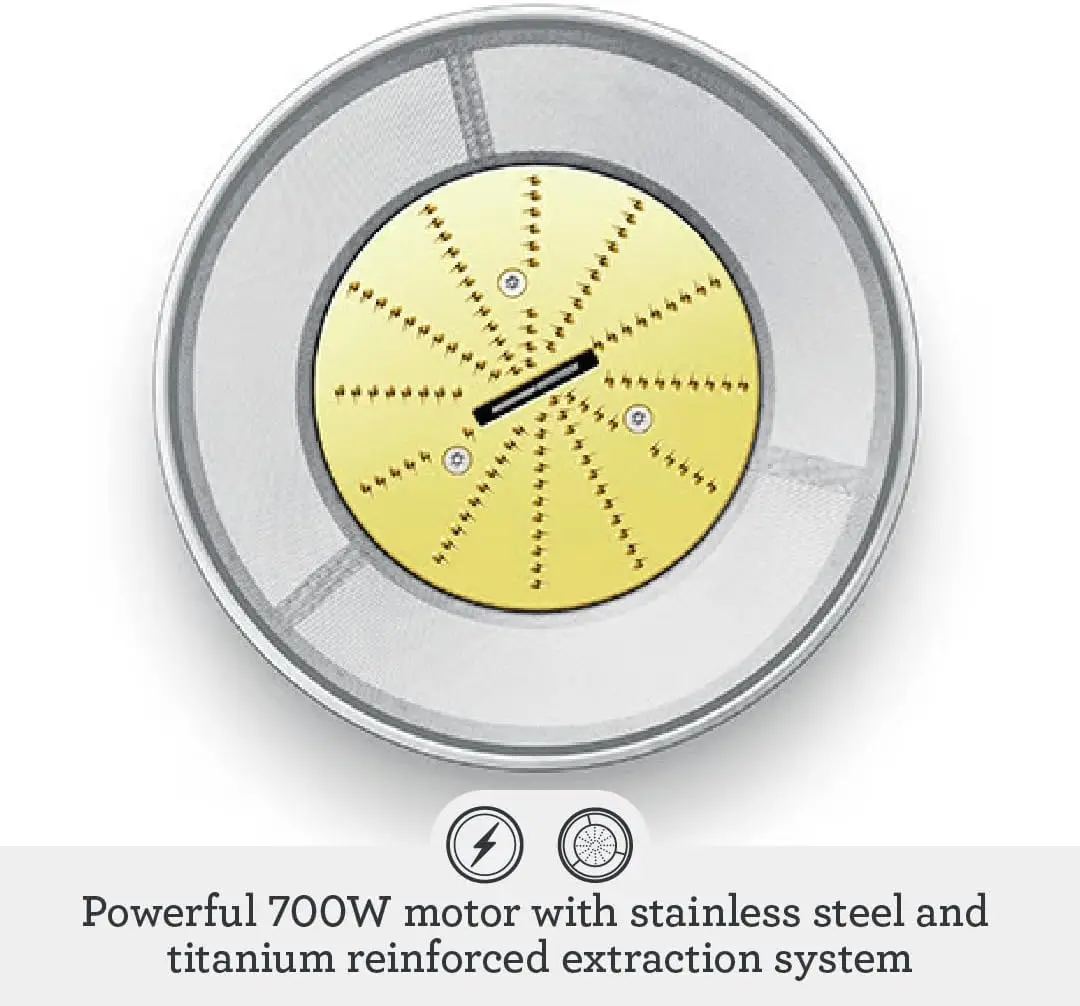 the Juice Fountain Compact Juicer, 10" x 10.5" x 16", Silver