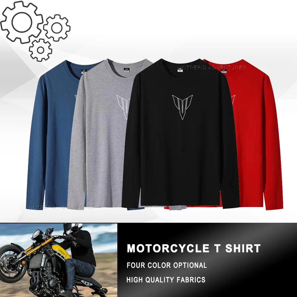 

FOR Yamaha MT07 MT09 MT10 MT01 MT125 MT25 MT03 T Shirt Cotton Motorcycle O-Neck Casual Printed Tops