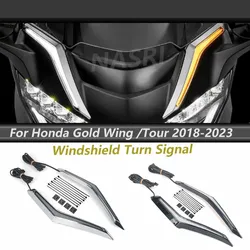 Motorcycle Strike Windshield Trim Lamp Turn Signal Brake LED Light For Honda Gold Wing GL 1800 GL1800 Tour DCT Airbag 2018-2023