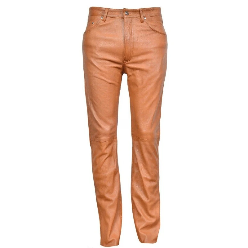 

Men's Genuine Sheepskin Leather Pants Fashion Outwear Pants Fashion Trend