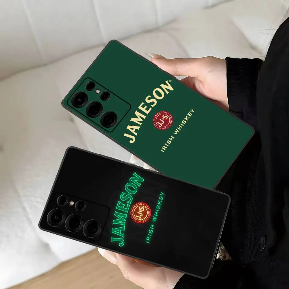 Funda de teléfono con logotipo de Jameson para Samsung S 24 fe 25 Ultra plus 20 lite 21 30 22 23 24 22 Ultra 5G Fundas