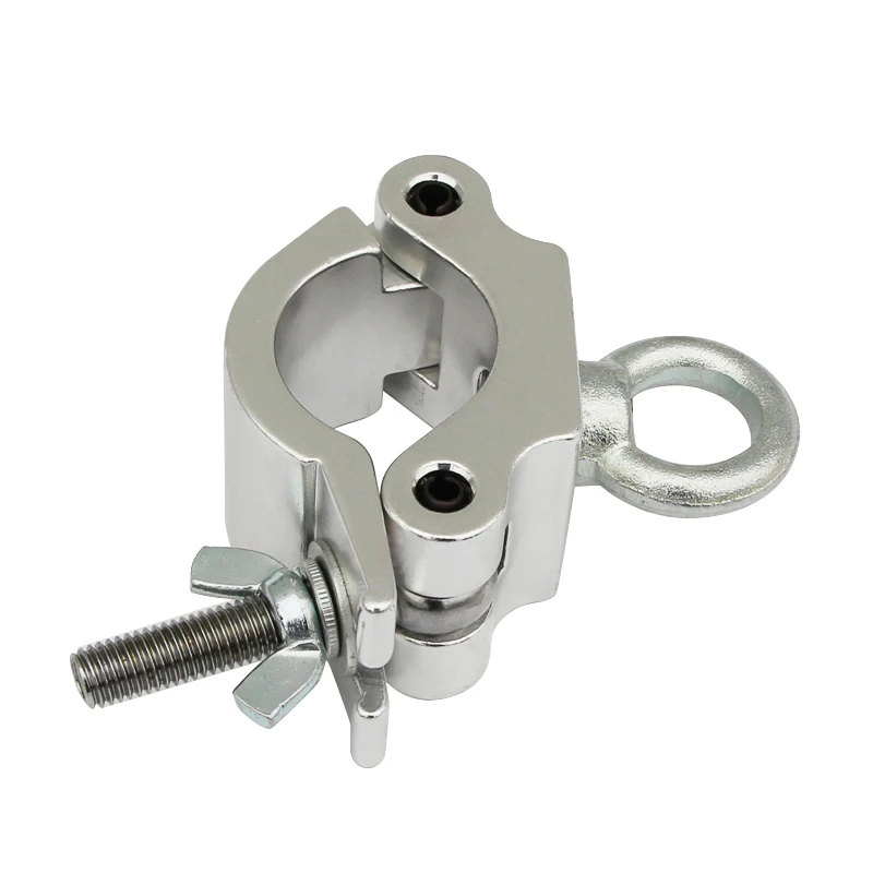 Aluminum Stage Light Pipe  Clamp Fixture Clamp  Tube 48-51mm Eye Ring Pro Wide Truss Hooks with Eye Bolt Weight 200KG