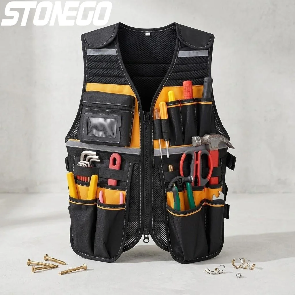 gardening-construction-auto-repair-multi-pocket-reflective-safety-tool-vest-breathable-workwear-high-visibility