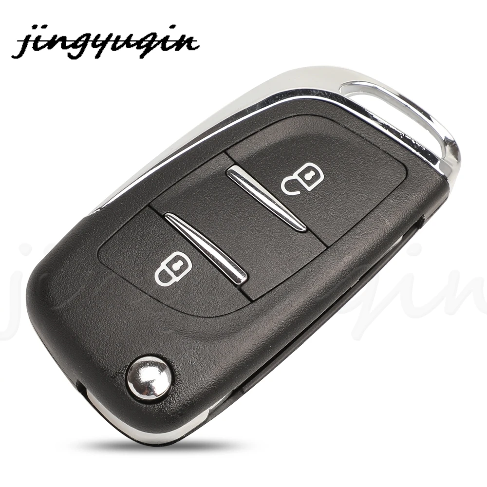 jingyuqin 2/3 przyciski zmodyfikowany składany pilot zdalnego sterowania FSK 433Mhz ID46 Chip Ce0523 dla Citroen DS 3 2014-2015