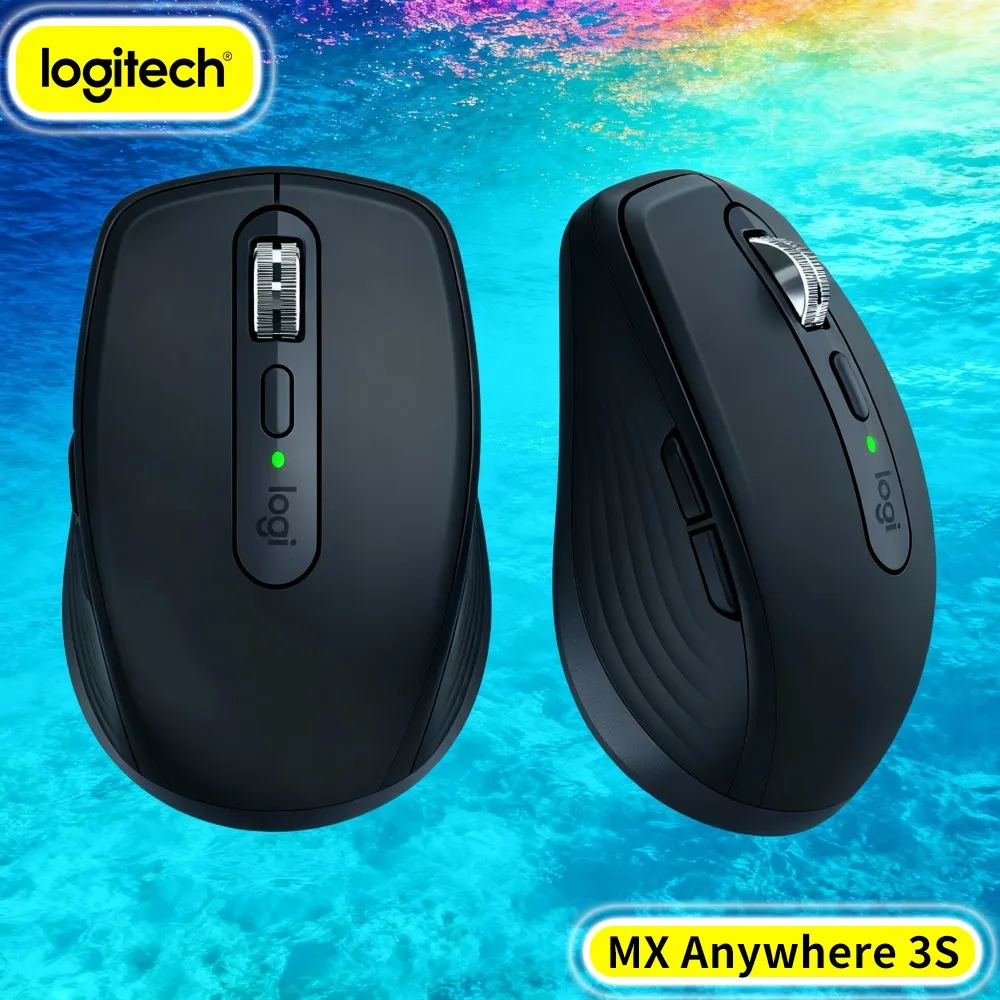 High-Performance Logitech MX Anywhere 3S - 8K DPI, Hyper-Scroll, Silent Click, USB-C Quick Charge For Campus Office Travel
