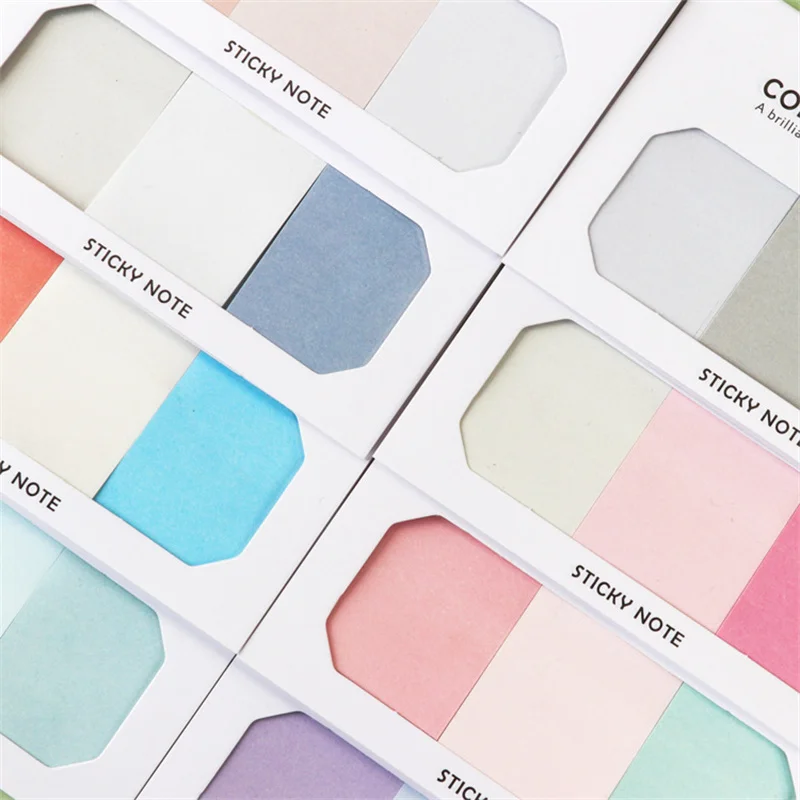 60Pcs Per Pack Memo Color gradient note multi-color tearable message label Message Tab Stationery notepad stationery Random