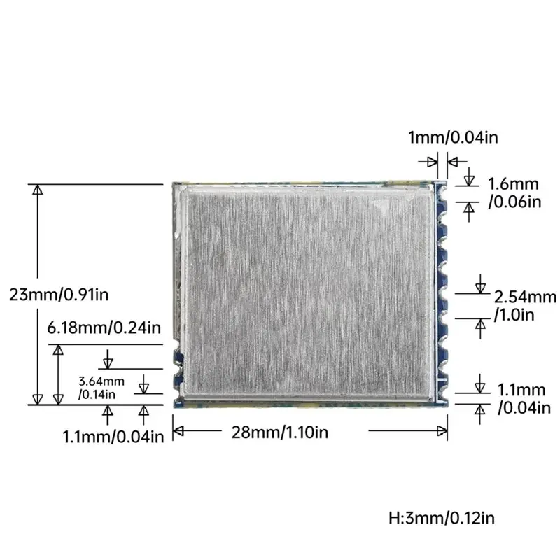 Módulo receptor de Audio y vídeo inalámbrico AS96-5.8Ghz RX5808 para sistema de monitoreo de drones FPV con bajo consumo de energía PLL