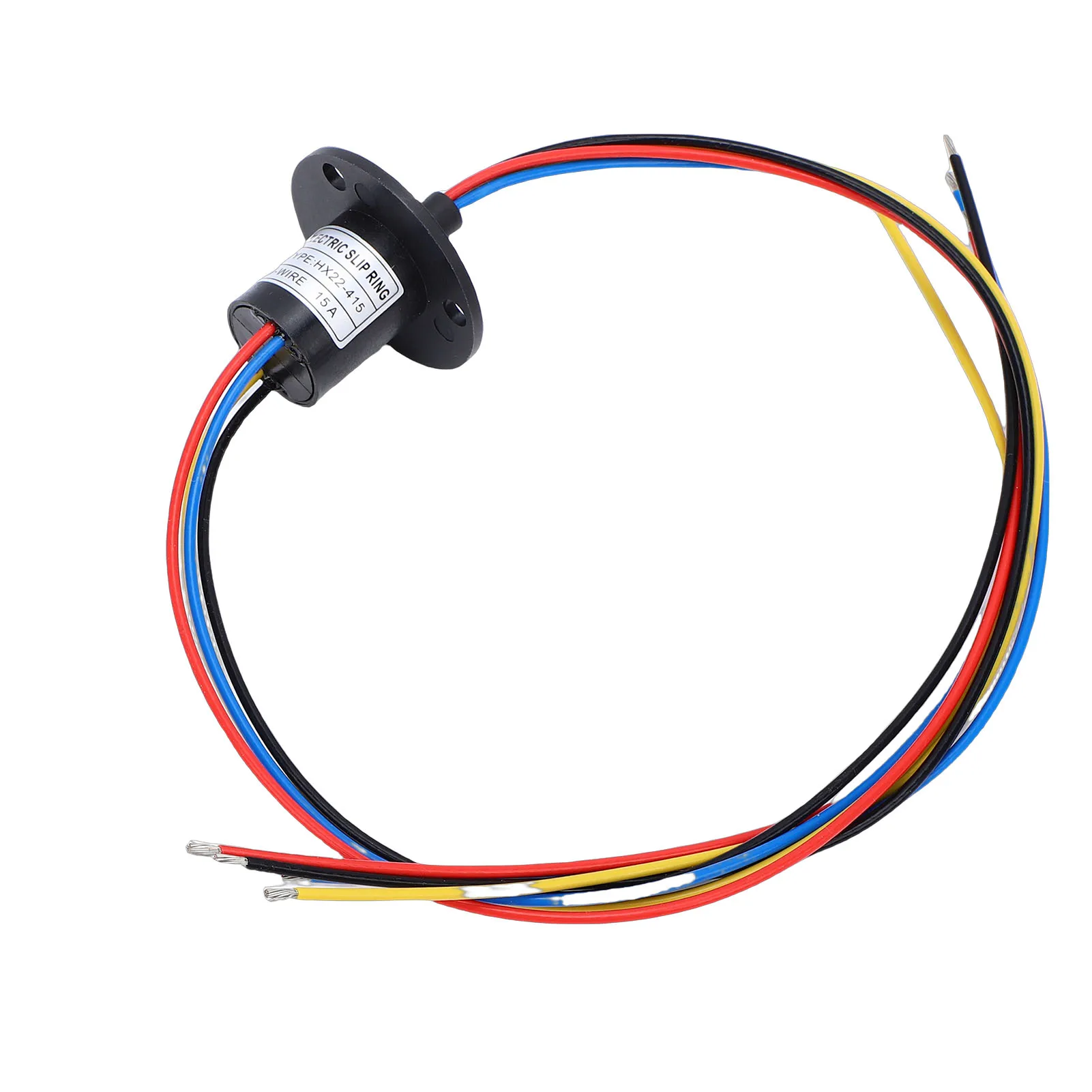 Electrical Slip Ring 4 Wires 15A 250RPM 22mm Diameter 360 Degree Rotation Cap Conductive Slip Ring Rotating Connector