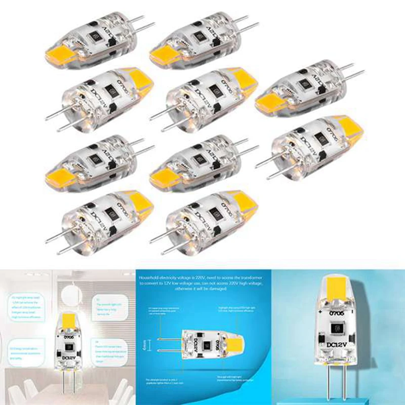 

G4 LED Bulb 12V DC COB LED G4 Bulb 1.5W 360 Beam Angle To Replace 15W Halogen Lamp