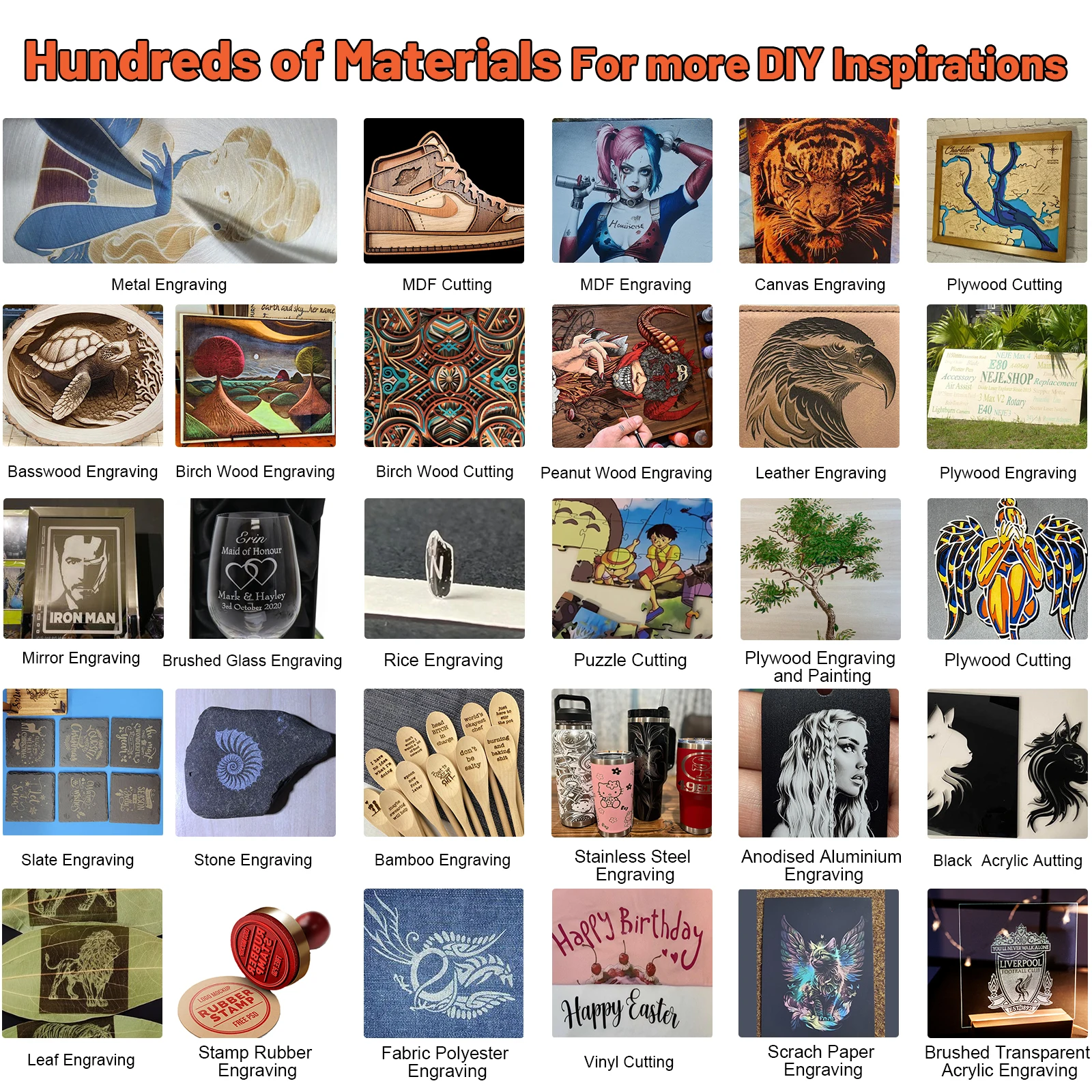 NEJE E80 2024 W Partners-Focus Laser Tech avec 4xLD Array Lens Compression Light Path for Wood Carimplanted, 120