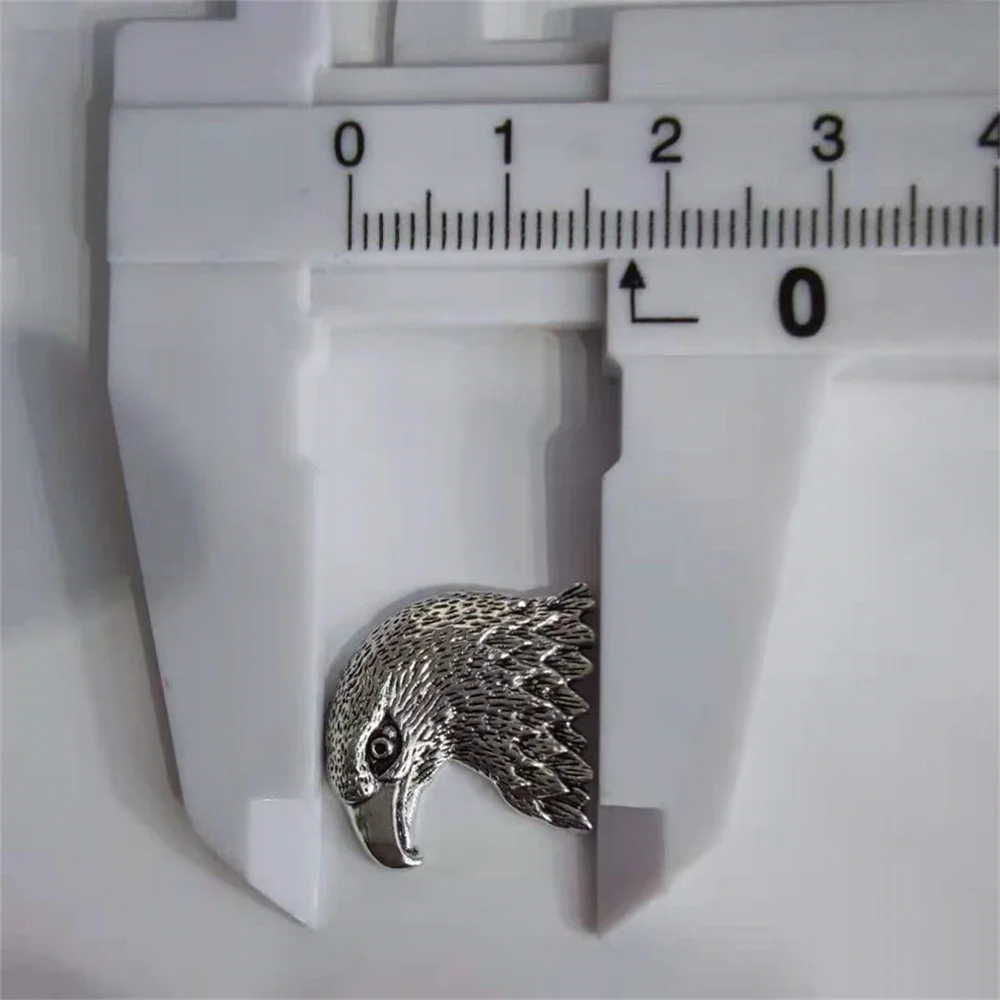 Personality Carving Silver Eagle Head Metal Badge for ZP Kerosene Petrol Lighter DIY Handmade Decor Accessory Smoking Gadget
