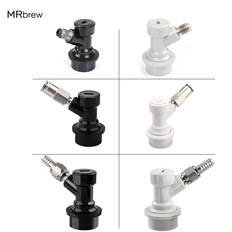 Ball Lock Disconnect Set,Home Brew Keg Liquid/Gas Dispenser,Corny Cornelius Keg Connector With Push-In Fitting & Swivel Nuts