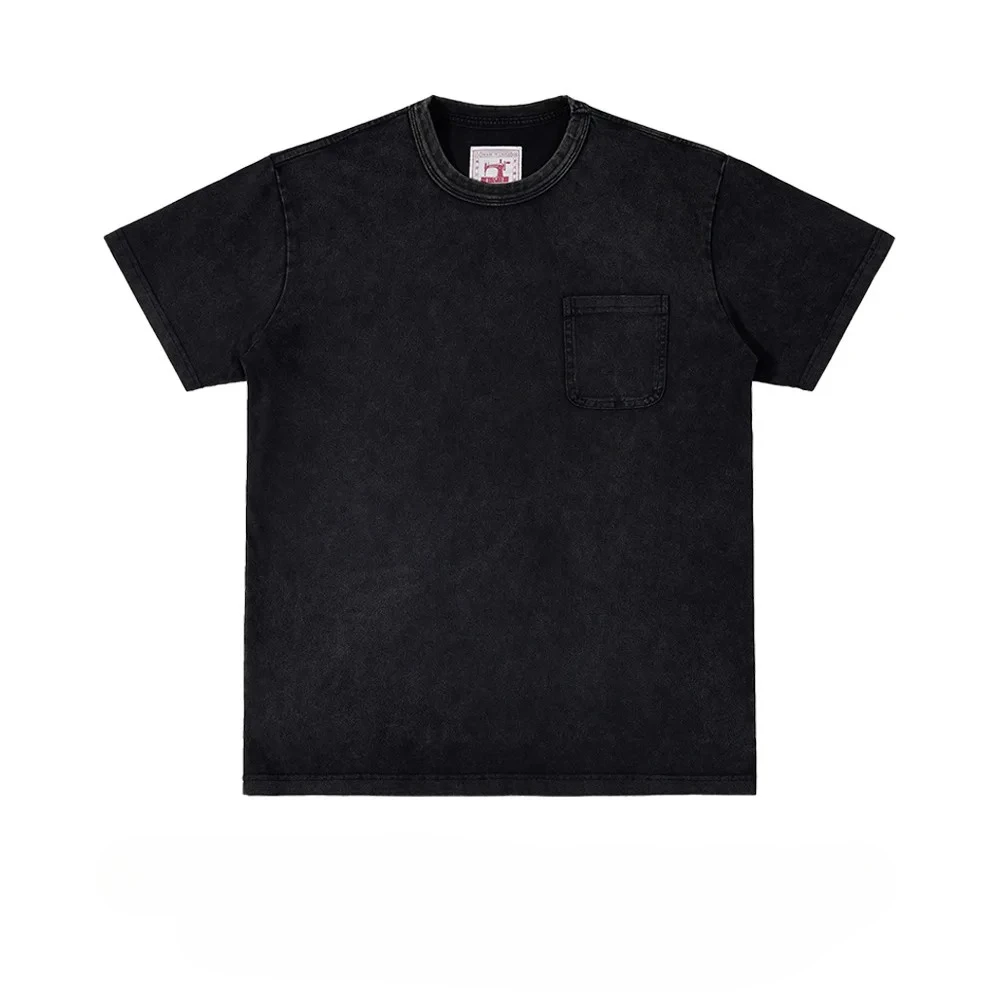 American Military Workwear Cartoon Printed Retro Salt Stir Fry Retro Printed Short Sleeved Casual T-shirt for Men and Women Shir