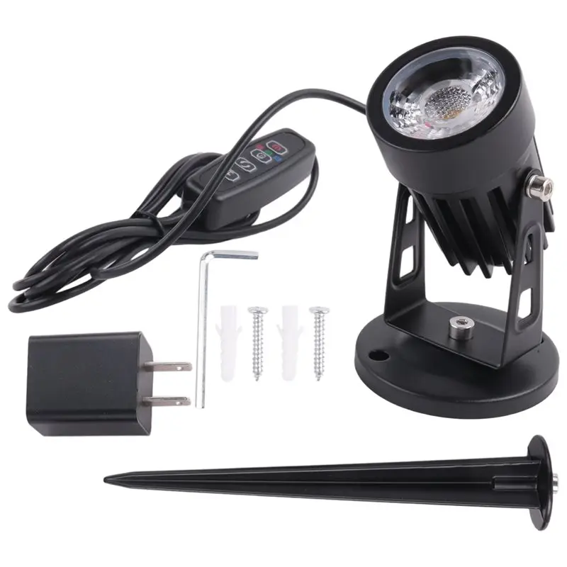 ABXF-Spot Lights Indoor Up Lights Indoor With Timer, 3W Floor Spotlight Indoor Uplighting, 3000K/4000K/5000K Light US Plug