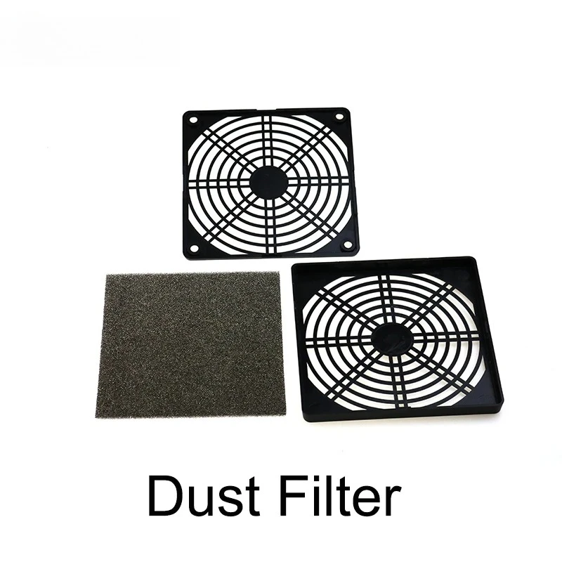2pcs Computer Power Supply Case 120mm Dustproof Fan Filter Screen Dust Filter Suitable for 120mm X 12mm Computer Case Fan Black