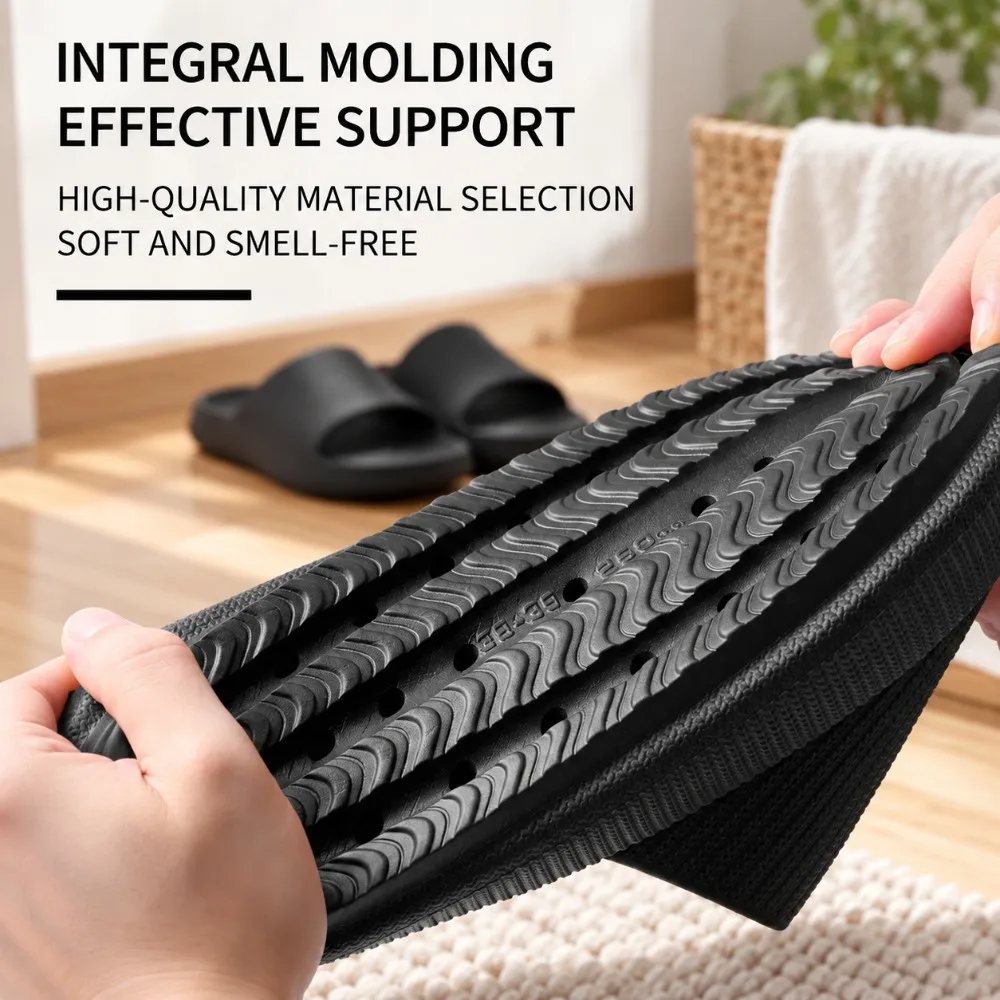 EVA Sandals Women and Men Home Slippers Can Wear for Summer, Simple Thick-soled Non-slip Casual Indoor Bathroom Shower Footwear