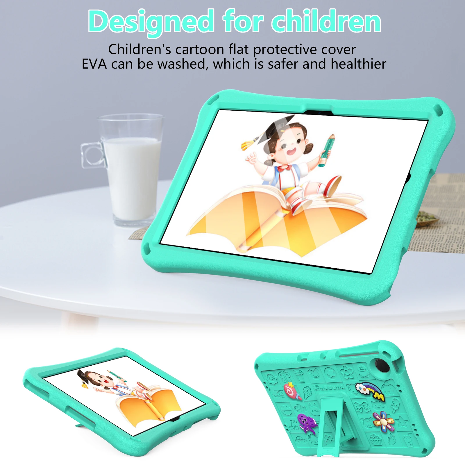 OligKids Case pour Samsung Galaxy Tab A9 Plus 2023 11 "SM-X210 SM-X215 SM-X216B Cute Funda Tablet Cover avec support de déclinaison intégré