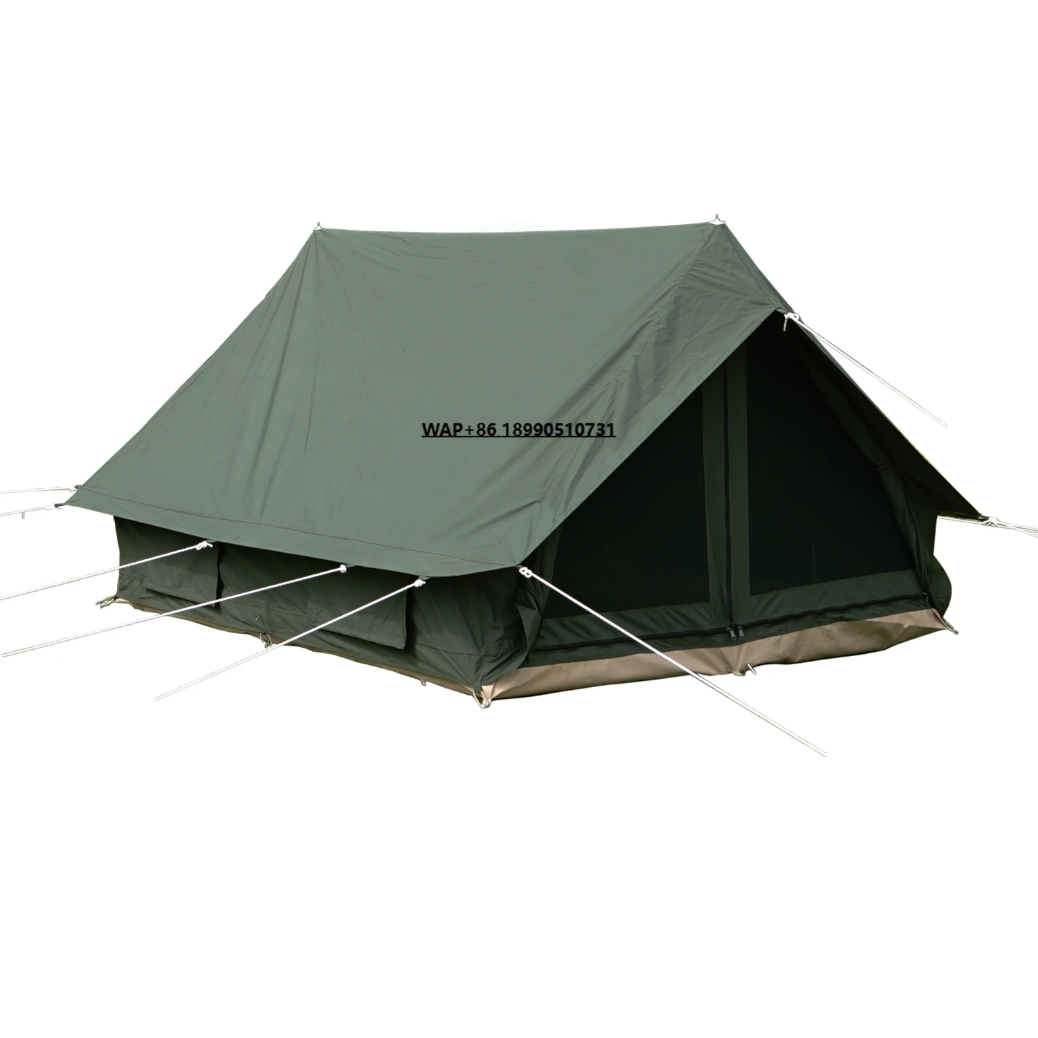

GodsWord Outdoor Luxury Canvas Scout Tent All Season Glamping Camping 2 Person Scout Tent Olive Green With Fly House Tent