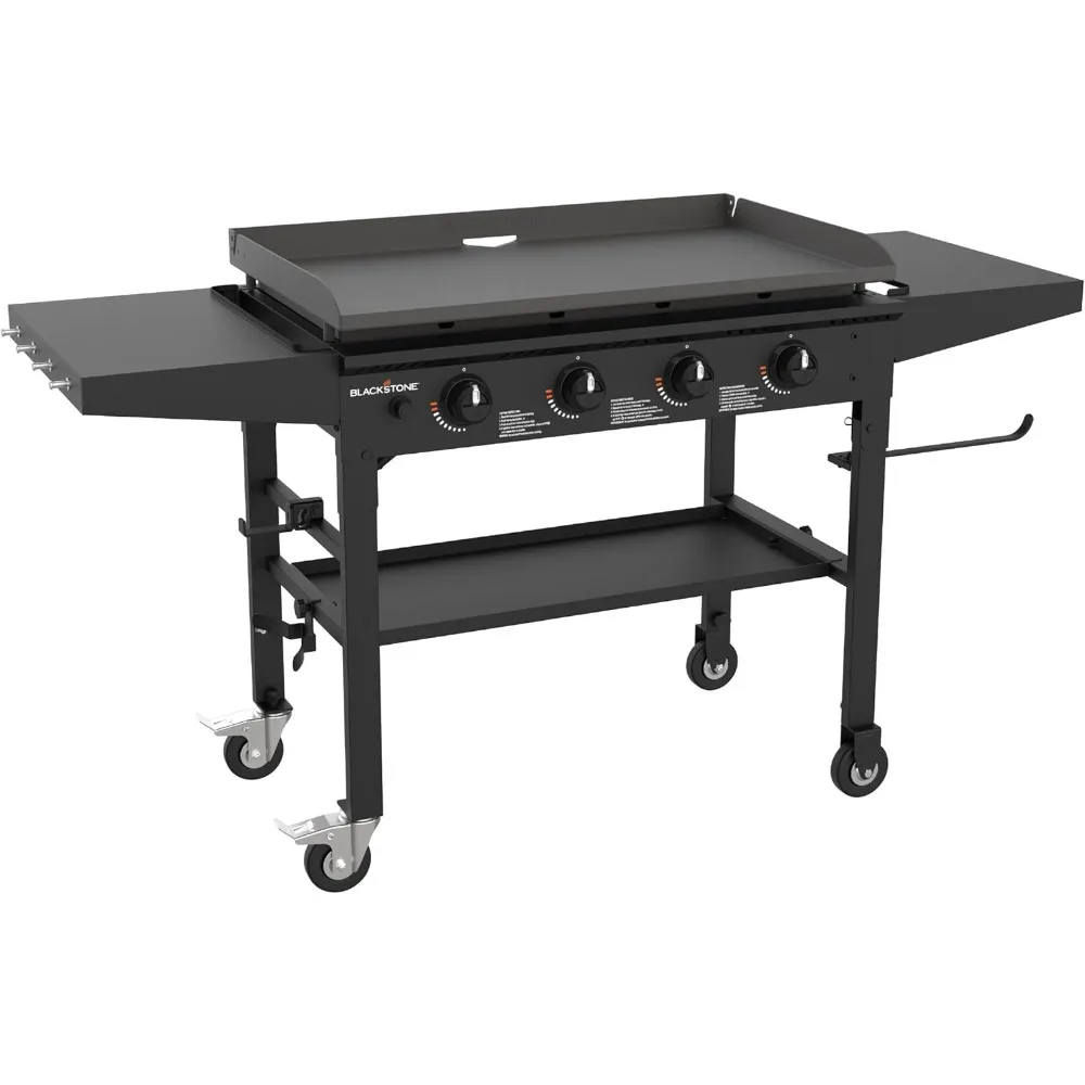 

36 Inch Gas Griddle Cooking Station 4 Burner Flat Top Gas Grill Propane Fuelled Restaurant Grade Professional