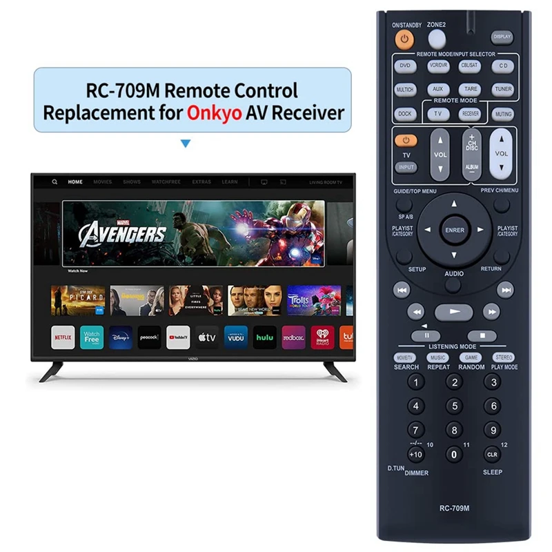 RC-709M Remote Control Replacement for Onkyo AV Receiver RC-737M RC-765M TX-SR507 TX-SR606 TX-SR607 TS-XR606 TX-SR606S