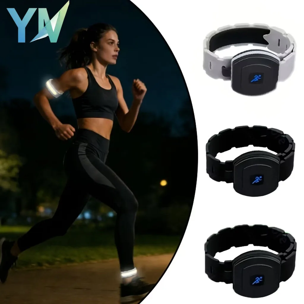 

Многофункциональный фонарь для бега, 1-4 шт., перезаряжаемый, водонепроницаемый, легкий, с креплением на руку, для бега и фитнеса