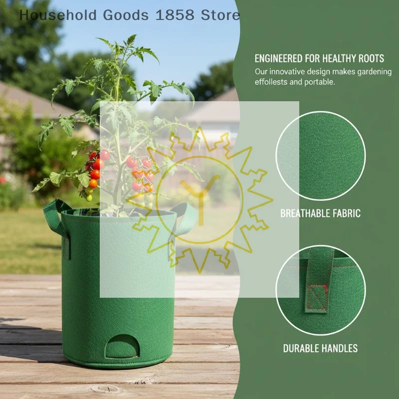 Felt Upside Down Tomato Planter Hanging Grow Bag 2 In 1 For Strawberry Flower Indoor Outdoor Garden Spaces