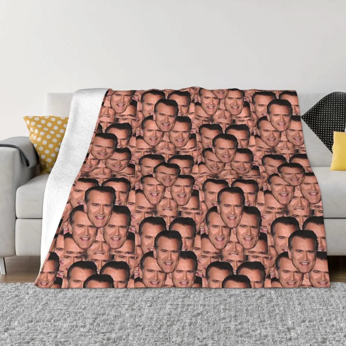 

Bruce Campbell Evil Dead Head Shot Plush Bed Blanket Quilt For Bed Blankets And Throws Throw Blanket