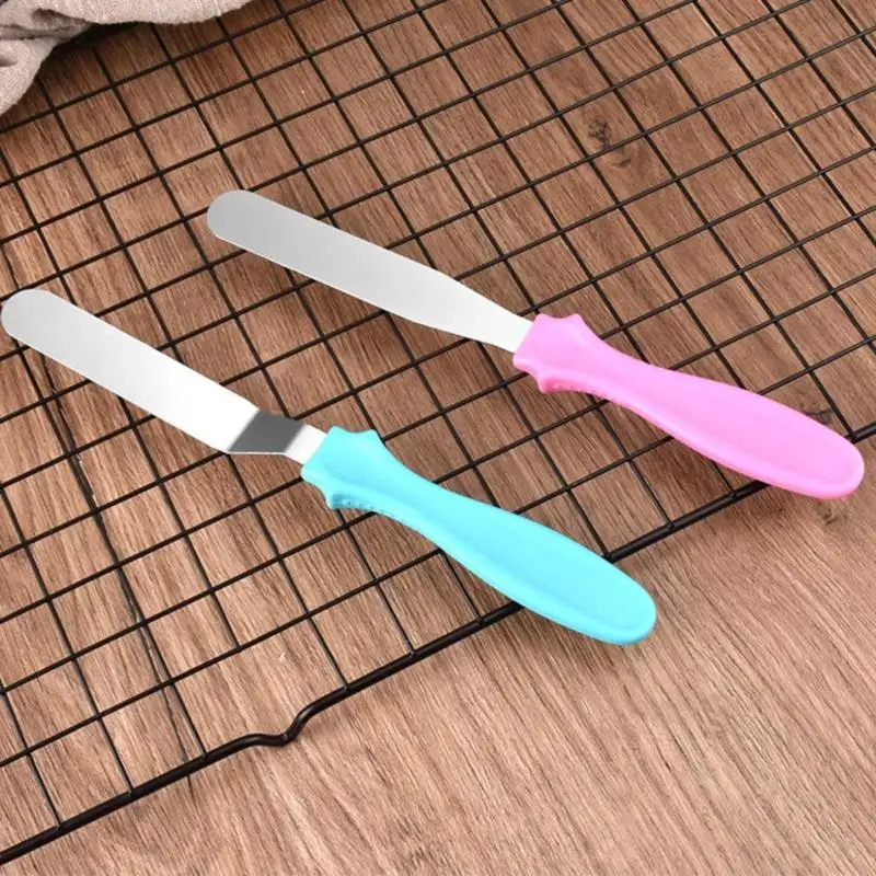 3pc/set Small Cranked Angled Spatula Palette Knife Stainless Steel Butter Cake Cream Knife Spatula Fondant Tools Baking Gadgets