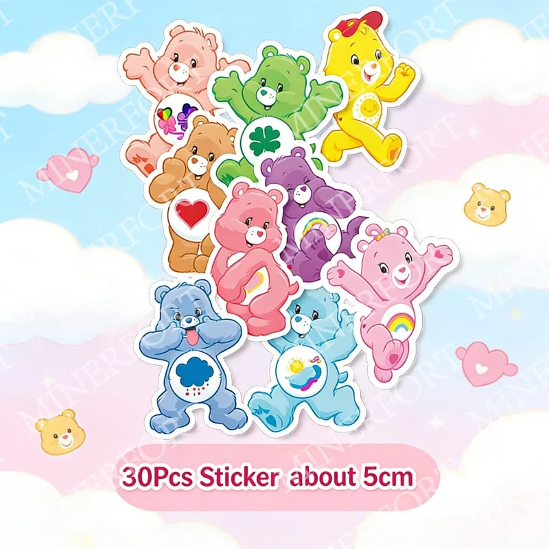 Care Bears Aufkleber Cartoon-Dekoration für Geburtstag Hochzeit Babyparty Festival Picknick Feierlichkeiten Veranstaltung Party-Zubehör – Detail 2