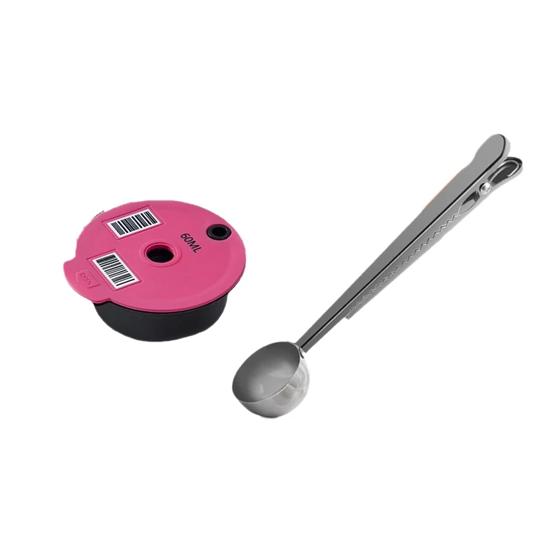 ABRW-Wiederverwendbare Kaffeekapseln für Tassimo-Maschinen, Kaffeefilter, nachfüllbare Kaffeepads mit Clip-Löffel