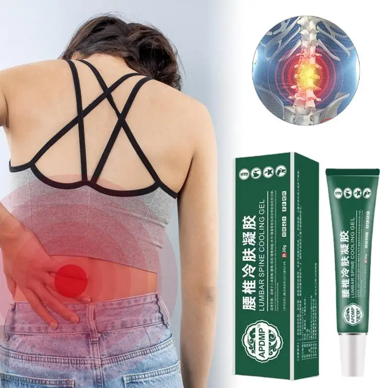 Pomada para el dolor de hombros y columna vertebral, dolor en las articulaciones, dolor Lumbar, Gel verde, 20g, hematomas, Gel de compresión en frío, el nuevo Gel refrescante Lumbar