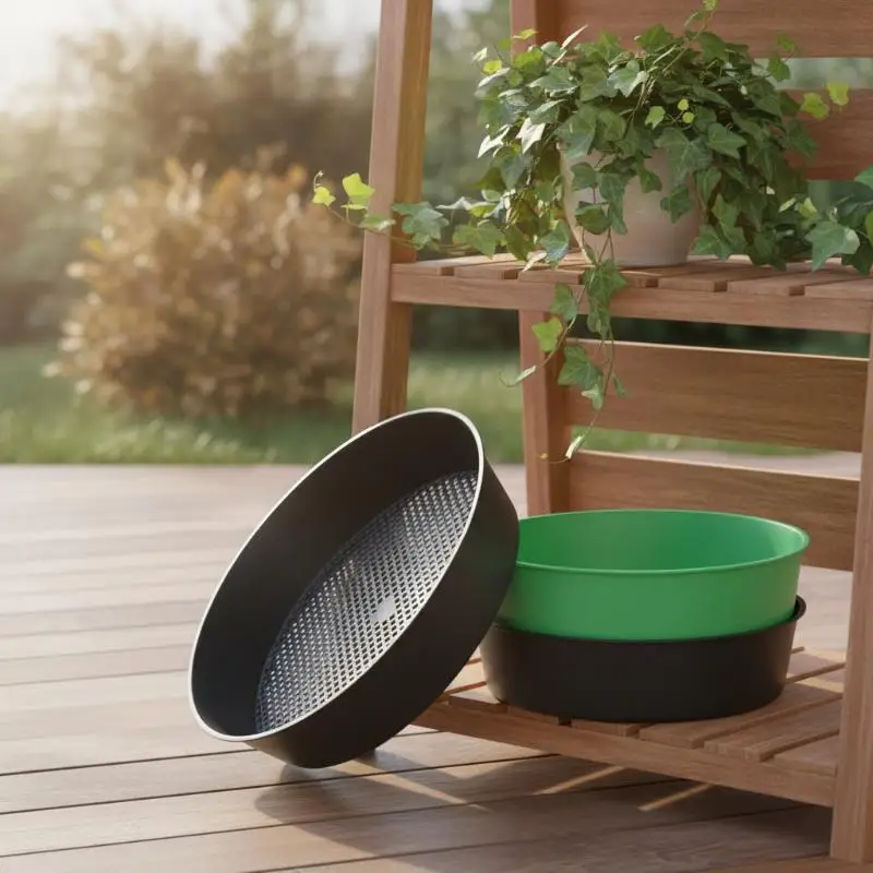 Plastic Soil Sieve Filter Mesh Stone Sifting Filtration Home Garden Flower Plant Nursery Cultivation Hand Tool AccessoryNew