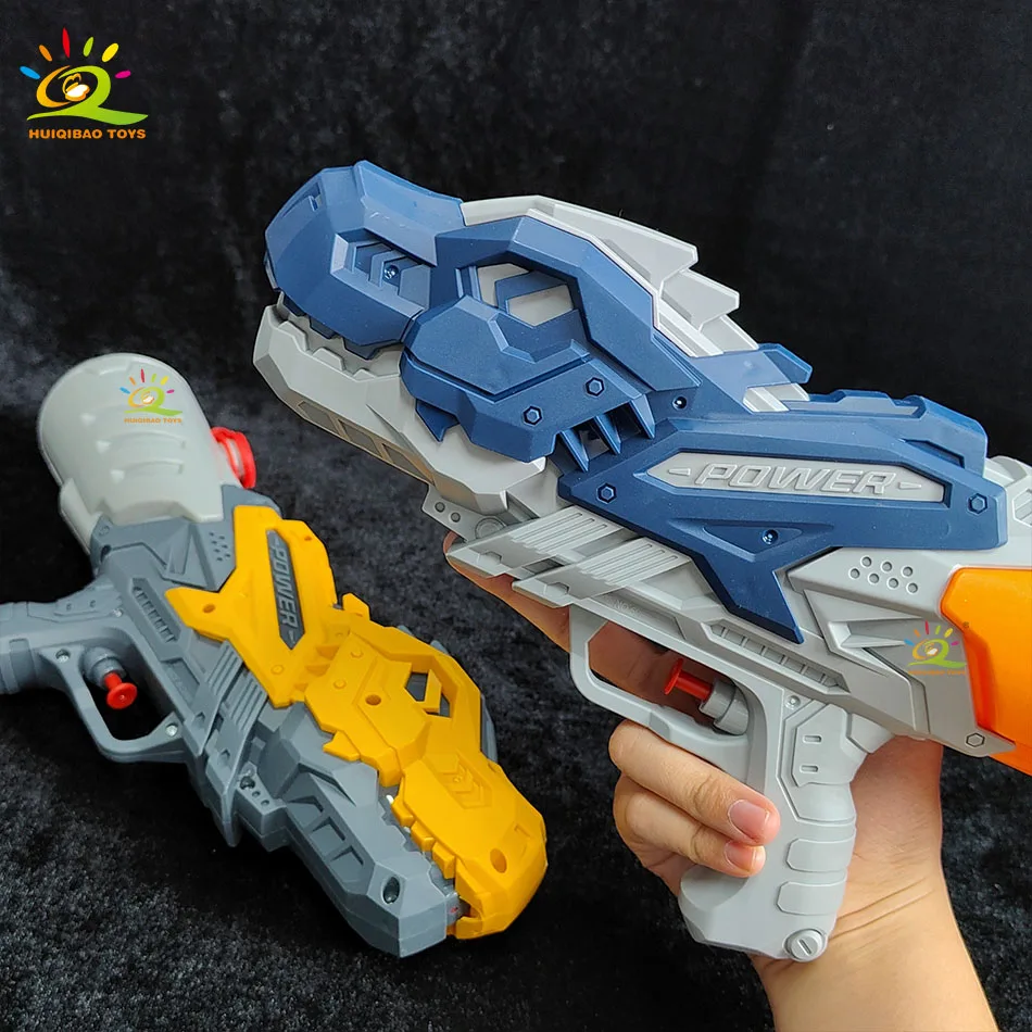 子供の漫画機械恐竜大容量圧力水鉄砲のおもちゃ夏の屋外ビーチ戦闘水鉄砲のおもちゃ