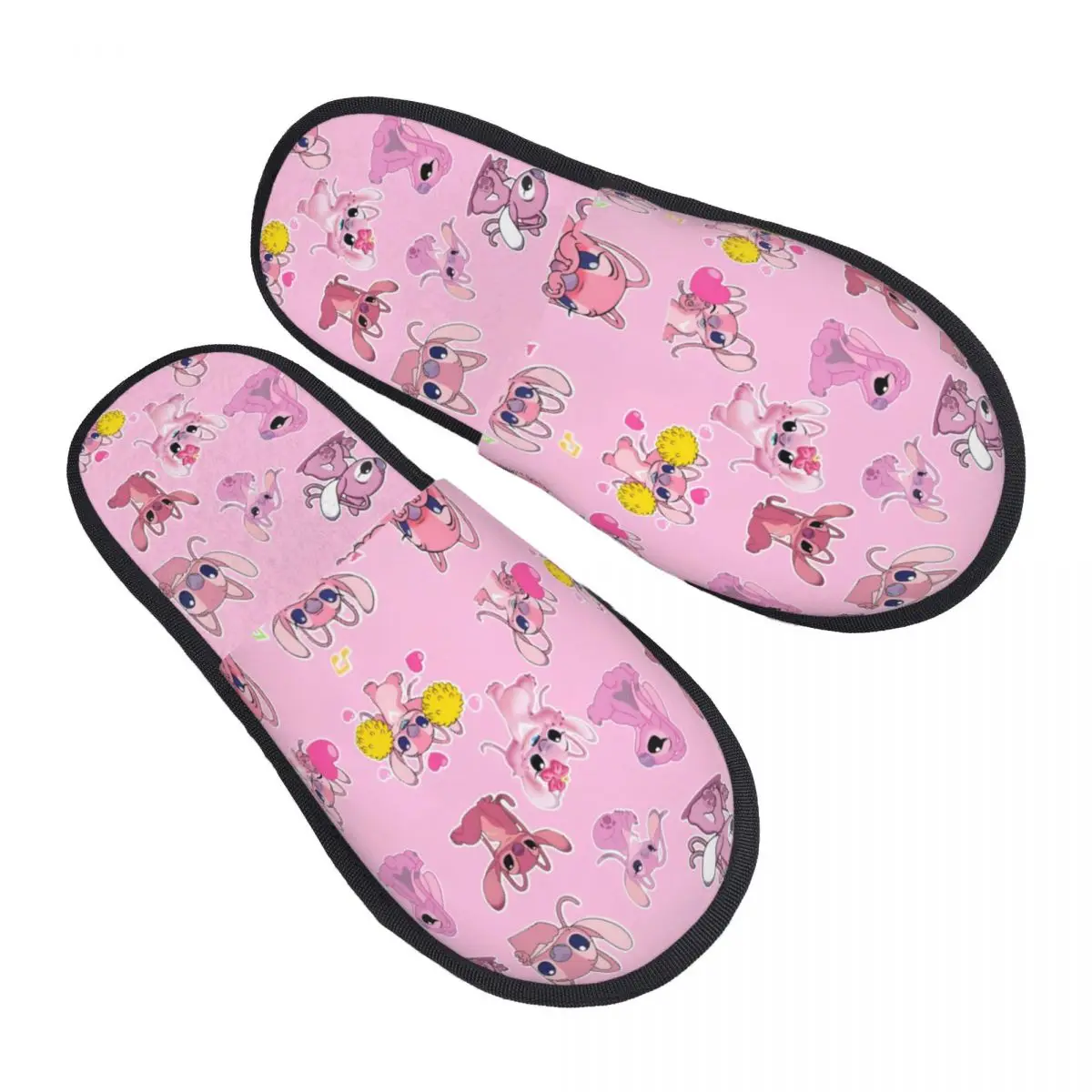 Cute Cartoon Angel Slippers Living Room Lilo and Stitch Soft Memory Foam Slides Anti Slip